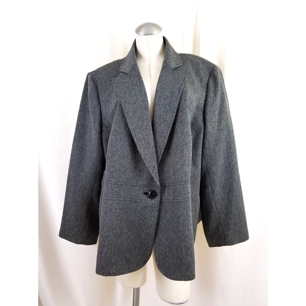 Women’s Jones New York Size 22W Plus Size Business Suit Blazer in Gray Heather